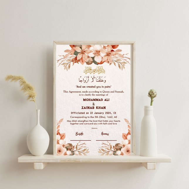Póster Marco de Nikah de Rosa de Lujo Floral  (Subido por el creador)