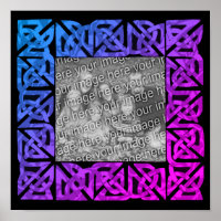 Marco de nudos celtas coloridos Añadir tu foto