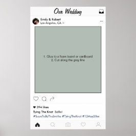 Póster Marco de redes sociales para fiesta de bodas acces