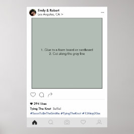 Póster Marco de redes sociales para fiesta de bodas acces