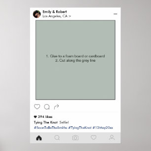 Póster Marco de redes sociales para fiesta de bodas acces