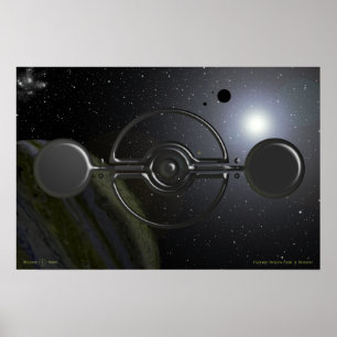Póster Marco de referencia giratorio planetario