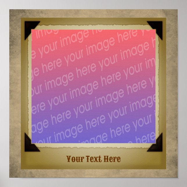 Póster Marco de Scrapbook Crea tu propia foto (Frente)
