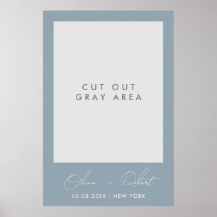 Póster Marco de selfie del Boda minimalista