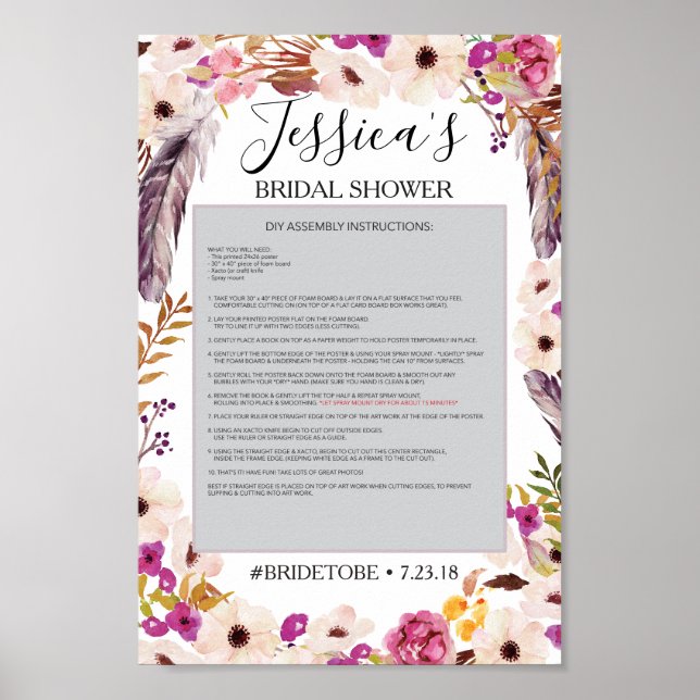 Póster Marco del Poster del Prop. fotográfico Boho (Frente)