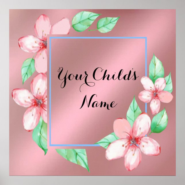 Póster Marco floral (Frente)