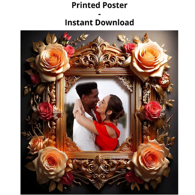 Póster Marco fotográfico de Moda de época con Rosas y ado (Subido por el creador)