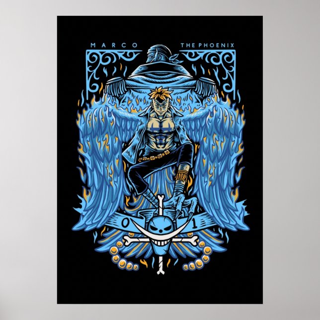 Póster Marco Los Piratas Phoenix Whitebeard (Frente)