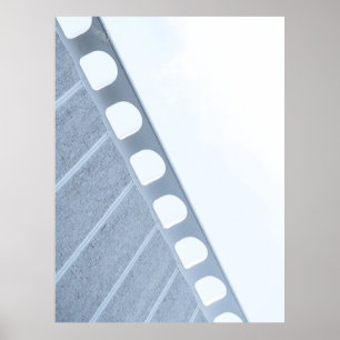 Póster Marco metalizado blanco y negro