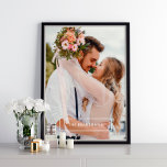 Póster Marco minimalista personalizado<br><div class="desc">Sencillo diseño fotográfico de marco y Personalizado perfecto para ser utilizado como favores matrimoniales,  regalos de aniversario y muchas otras ocasiones.</div>