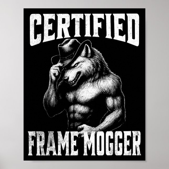 Póster Marco mogging - divertido escalofrío lobo alfa  (Frente)