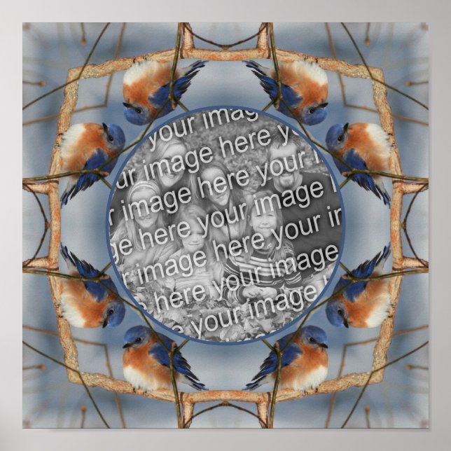 Póster Marco natural Bluebird Crea tu propia foto (Frente)