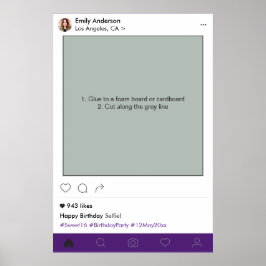 Póster Marco para cabina de fotos de accesorios para fies
