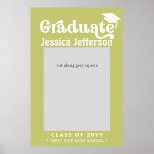 Póster Marco para cabina de fotos de graduación elegante 