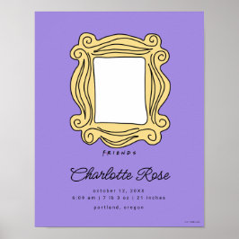 Póster Marco para foto de FRIENDS™ | Estadísticas de naci