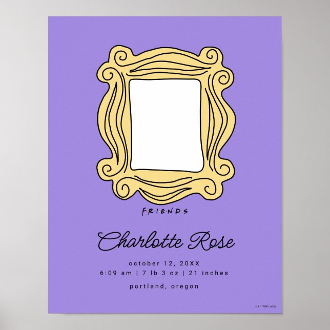 Póster Marco para foto de FRIENDS™ | Estadísticas de naci (Frente)