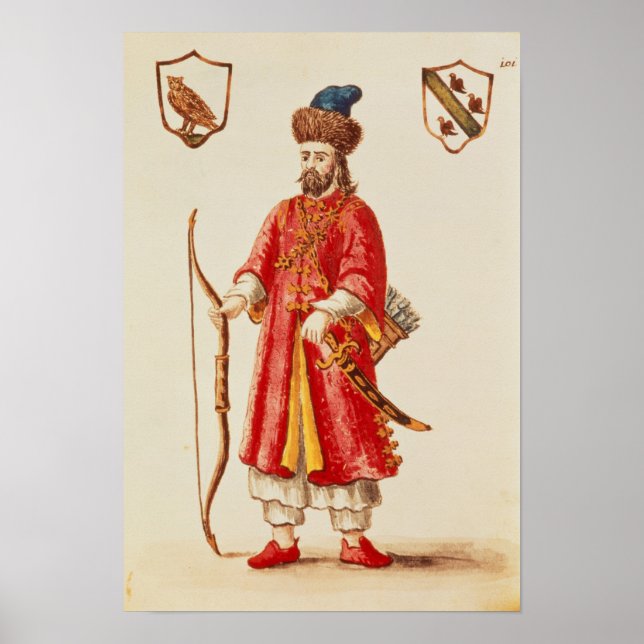 Póster Marco Polo vestido con traje de tártaro (Frente)