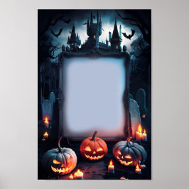 Póster Marco Poster de invitación en blanco de Halloween 