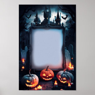 Póster Marco Poster de invitación en blanco de Halloween