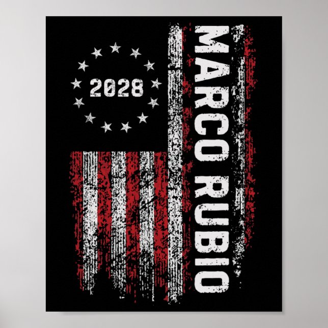 Póster Marco Rubio 2028 President 48 Election Campaign Us (Frente)