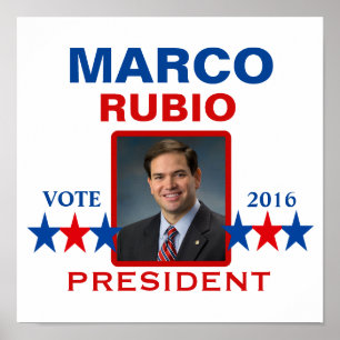 Póster Marco Rubio para el presidente 2016