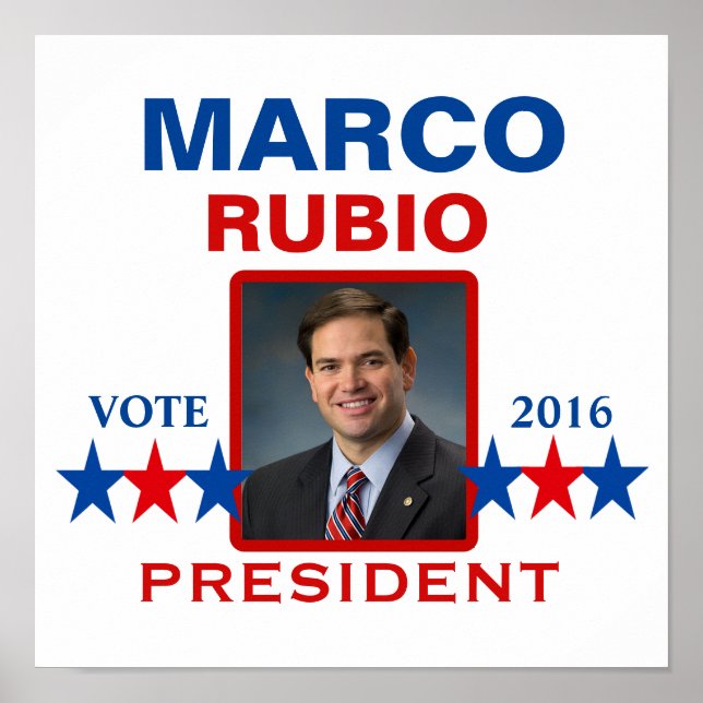 Póster Marco Rubio para la presidencia 2016 (Frente)