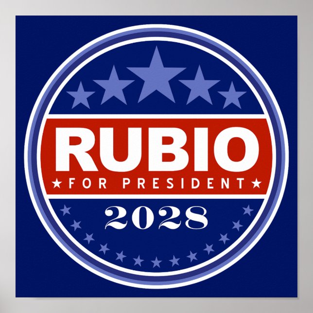 Póster Marco Rubio Presidente 2028 (Frente)