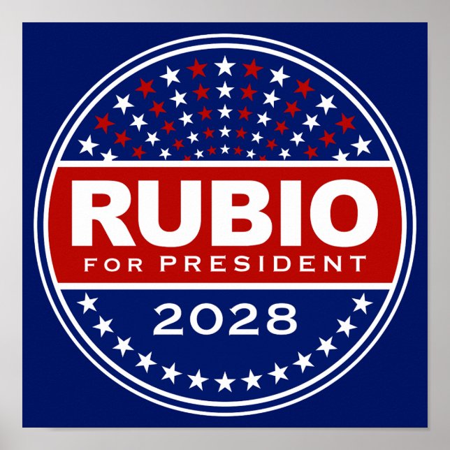 Póster Marco Rubio Presidente 2028 (Frente)