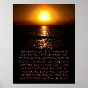 Póster Marcos 11:22-24 Poster