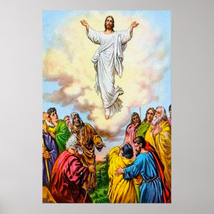 Póster Marcos 16:19-20 Jesús regresa al Padre poster