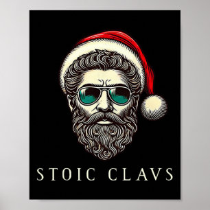 Póster Marcos Aurelio Estoico Papá Noel Estoicismo Divert