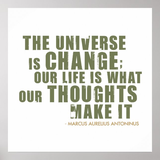 Póster Marcus Aurelius Antoninus Quote (Frente)