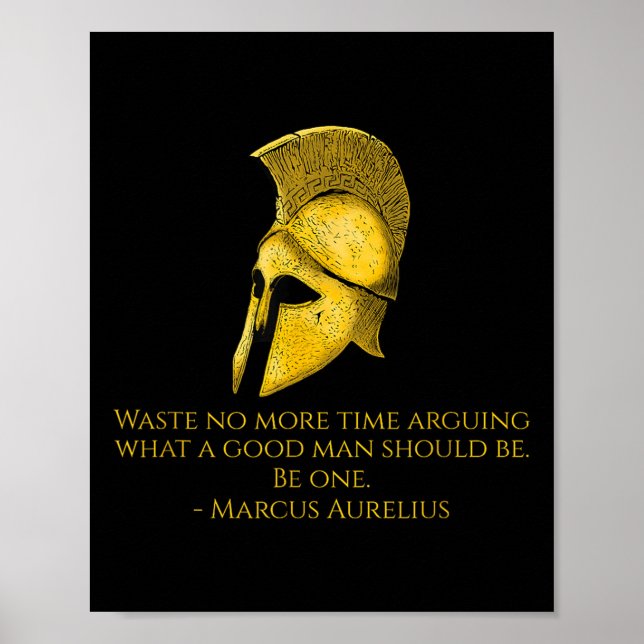 Póster Marcus Aurelius - Filosofía Estética Cita De Ser (Frente)