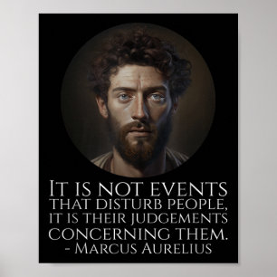 Póster Marcus Aurelius - Filosofía romana antigua Q