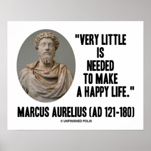 Póster Marcus Aurelius Muy Poco Necesario Para Hacer Feli