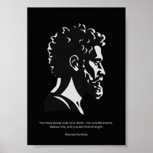 Póster Marcus Aurelius Poster - Filosofía estoica