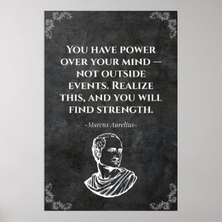 Póster Marcus Aurelius quote. Wise
