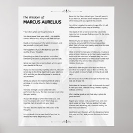 Póster Marcus Aurelius Stoic Meditaciones. La sabiduría d