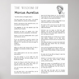 Póster Marcus Aurelius Stoic Meditaciones. La sabiduría d