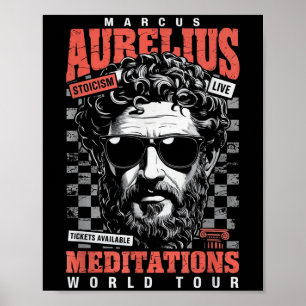 Póster Marcus Aurelius Stoic Philosoper Cita Motivationa