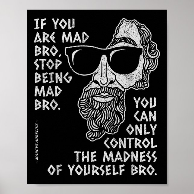 Póster Marcus Aurelius Stoic Philosopher Anciano Jo (Frente)