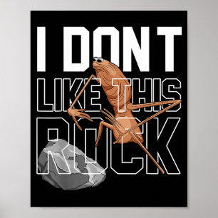 Póster Marcus El Gusano No Me Gusta Esta Roca Chistoso Me