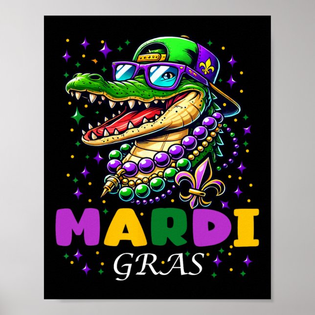 Póster Mardi Gras 2025 Para Niños Hombres (Frente)