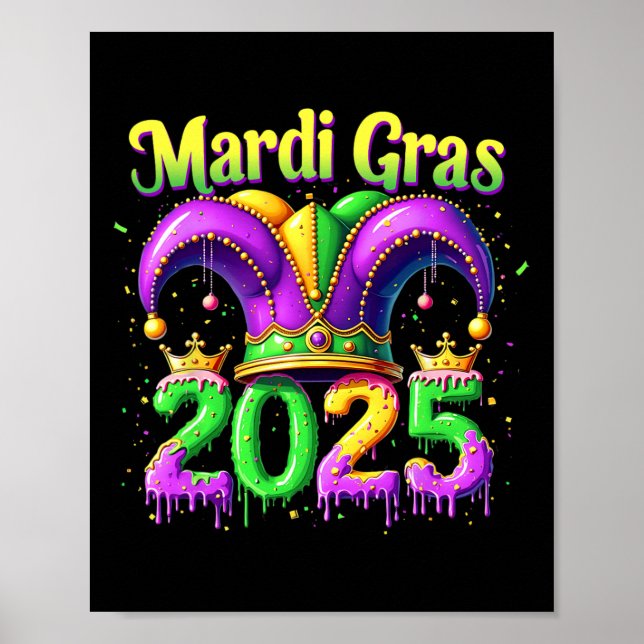 Póster Mardi Gras 2025 Trajes Para Hombres Mujeres 1 (Frente)
