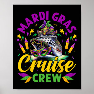 Póster Mardi Gras Cruise Crew Trip New Orleans Family Mat