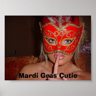Póster Mardi Gras Cutie