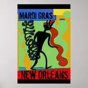 Póster Mardi Gras del Hombre del Palo, Editar texto