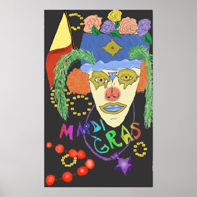 Póster Mardi Gras Diseño 1 Poster (Frente)