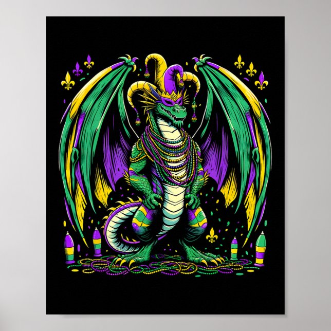 Póster Mardi Gras Dragon Jester (Frente)