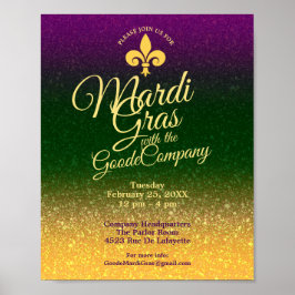 Póster Mardi Gras Fat Tuesday | Office Breakroom Building